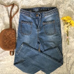 High rise skinny jeans